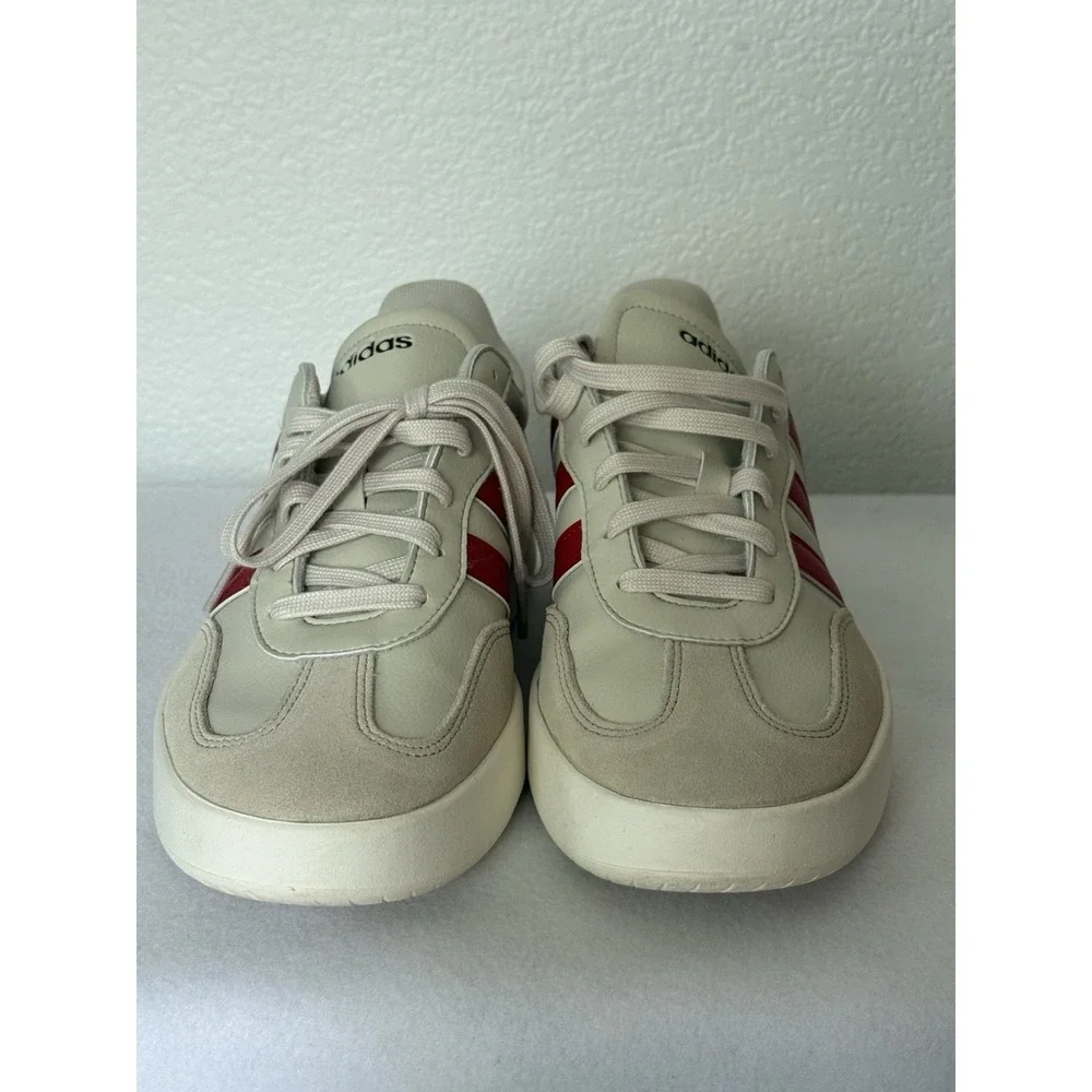 Adidas VL Court 3.0 Wonder White Better Scarlet Red Sneakers ID8794 Mens 10.5